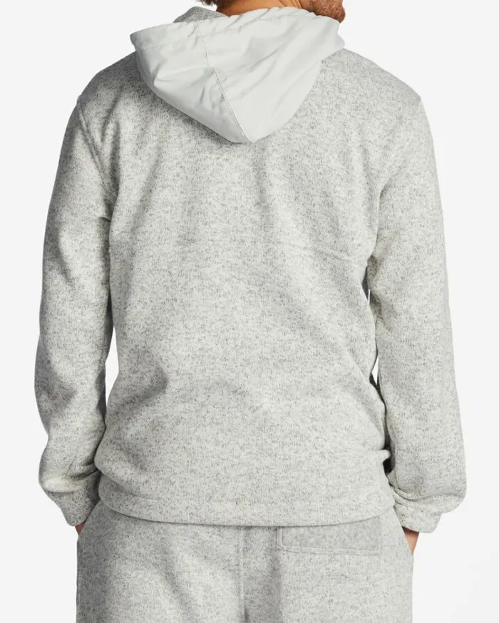 ADiv Boundary Hooded HalfZip Pullover Grey Heather Men Billabong Hoodies and Fleece