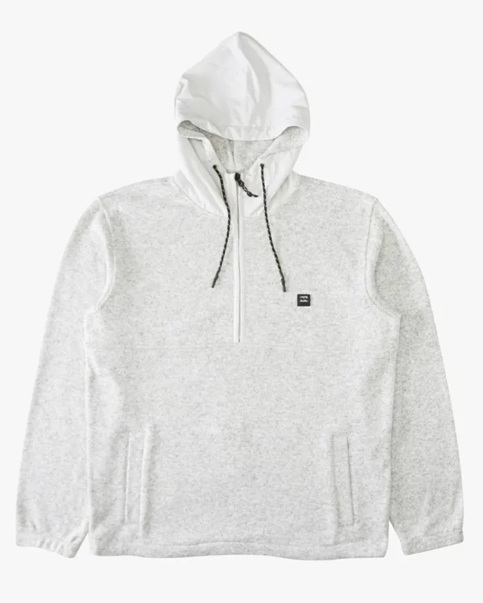 ADiv Boundary Hooded HalfZip Pullover Grey Heather Men Billabong Hoodies and Fleece