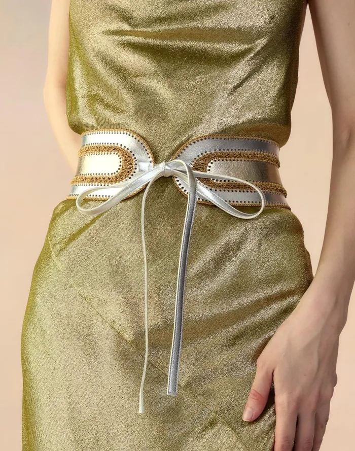 Accessories and Gifts Women Cynthia Rowley Metallic Vegan Leather Belt