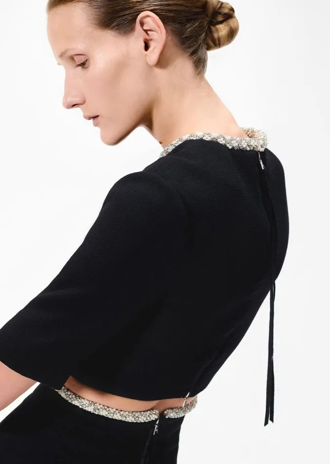 Adam Lippes Jane Top Black Womens Tops