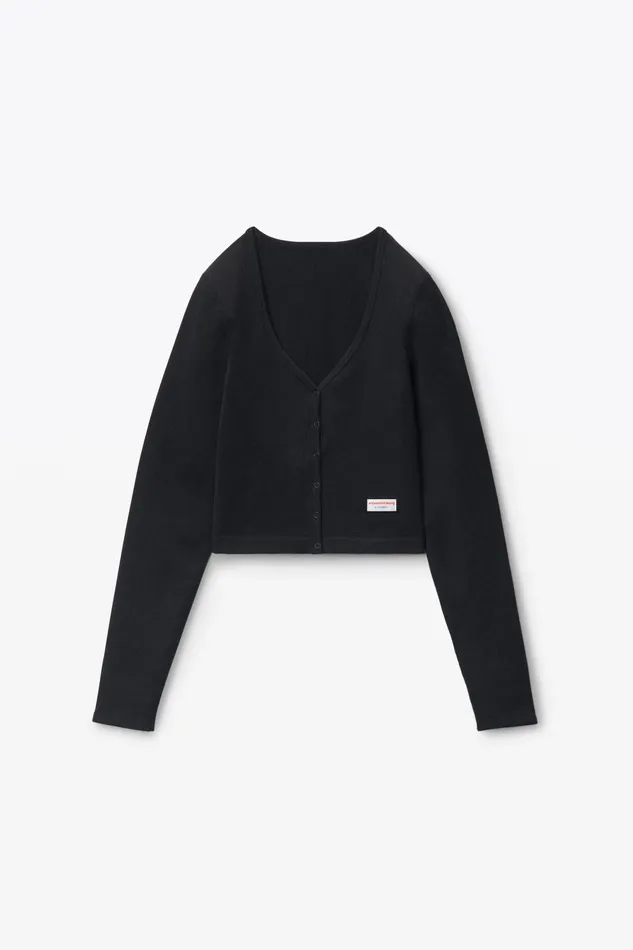 Alexander Wang Bodywear Cardigan In Seamless RibKnit