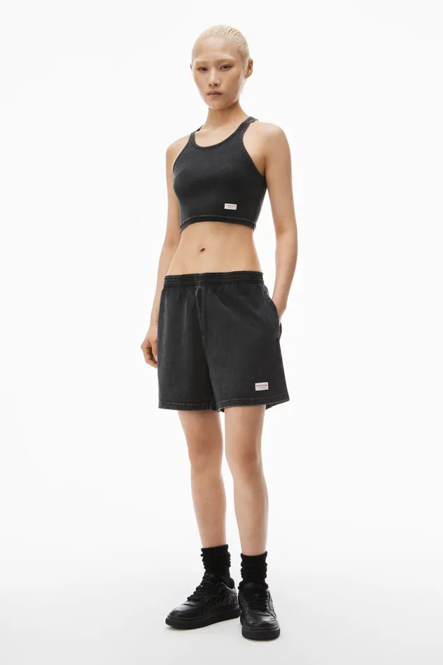 Alexander Wang Bodywear RelaxedFit Shorts In Heavy Cotton Jersey