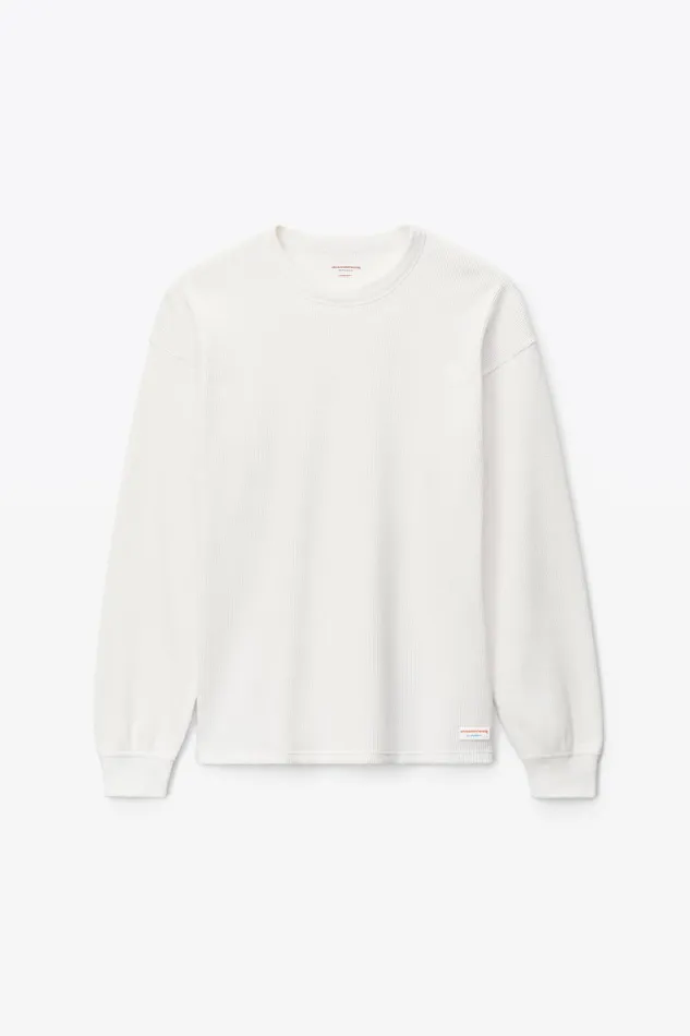 Alexander Wang Bodywear Unisex Long Sleeve In Cotton Waffle Thermal