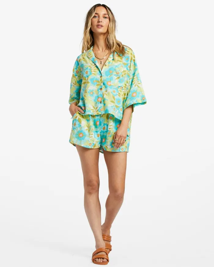 All Good ButtonDown Top Ocean Eyes Women Billabong Tops