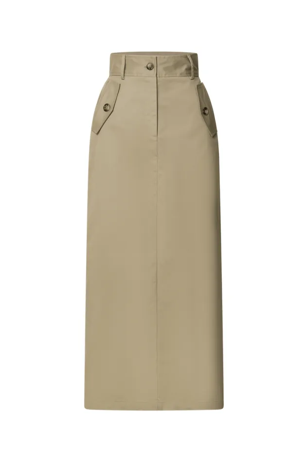 Anna Midi Skirt 8211 High Waisted Cargo In Sand Women Showpo Skirts