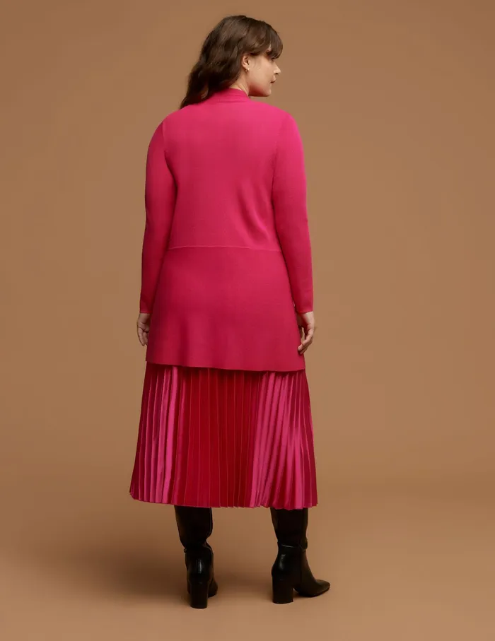 Anne Klein Plus Size Monterey Cardigan Amaranth Women Clothing