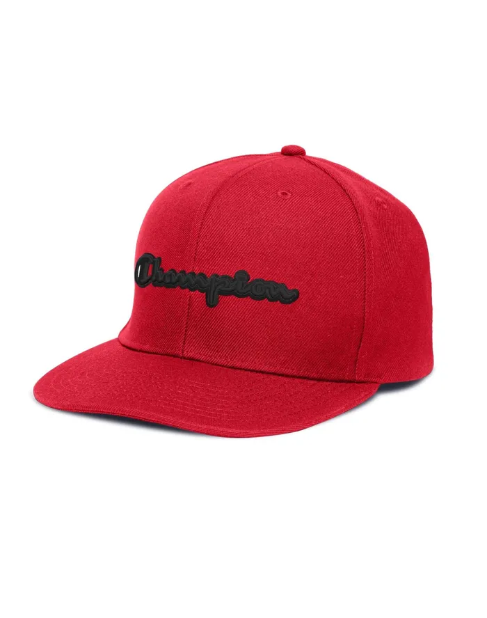 Bb Snapback Hat 3D Script Scarlet MenWomen Champion Hats