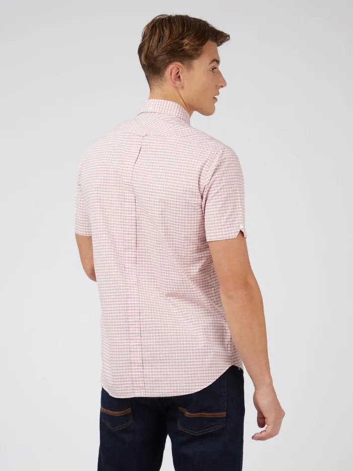 Ben Sherman Heritage Check Shirts Men Signature Gingham ShortSleeve Shirt 8211 Raspberry Ben Sherman Heritage Check Shirts Men Signature Gingham ShortSleeve Shirt 8211 Raspberry