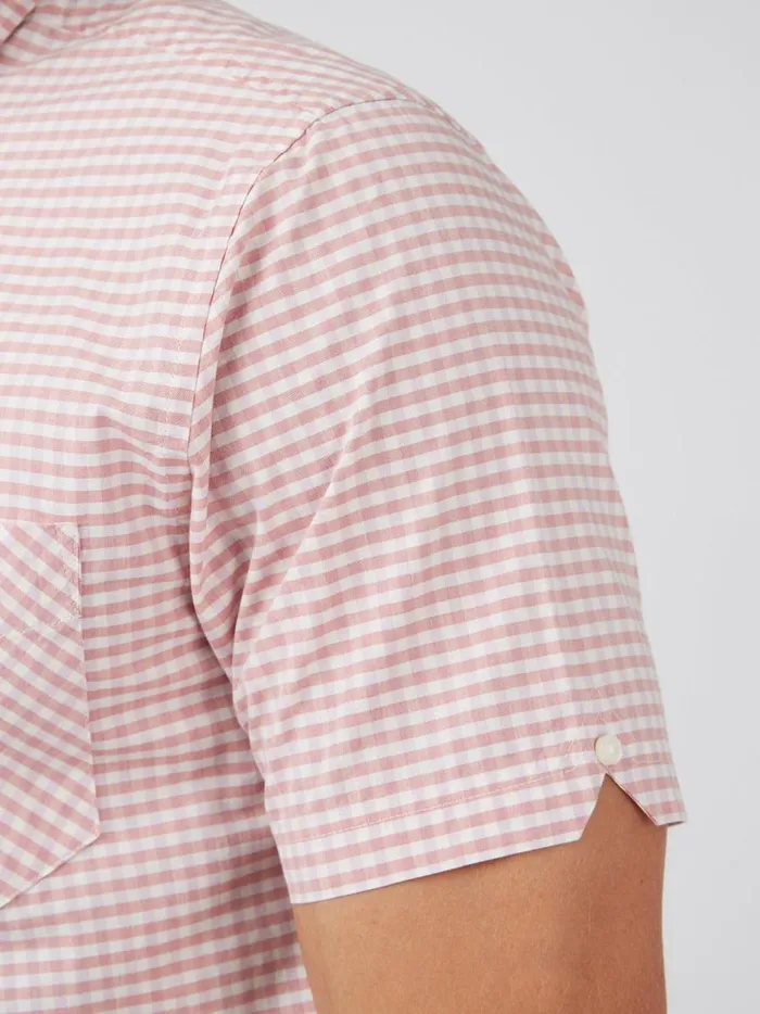 Ben Sherman Heritage Check Shirts Men Signature Gingham ShortSleeve Shirt 8211 Raspberry Ben Sherman Heritage Check Shirts Men Signature Gingham ShortSleeve Shirt 8211 Raspberry