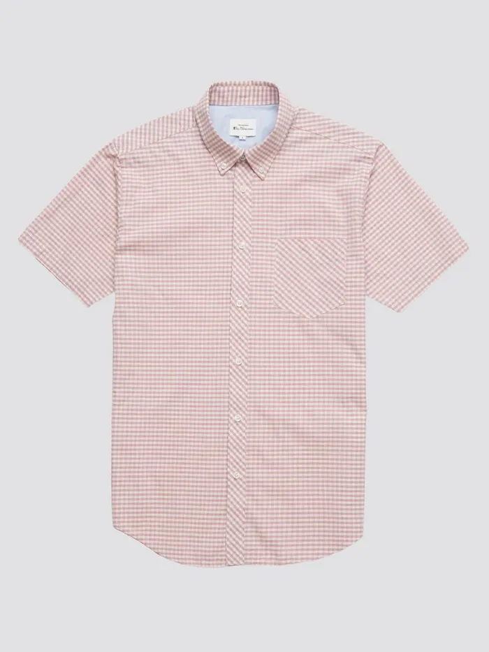 Ben Sherman Heritage Check Shirts Men Signature Gingham ShortSleeve Shirt 8211 Raspberry Ben Sherman Heritage Check Shirts Men Signature Gingham ShortSleeve Shirt 8211 Raspberry