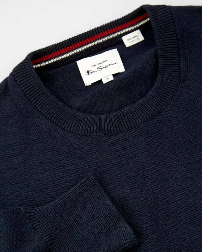 Ben Sherman Sweaters and Knits Men Signature Knit Crewneck Sweater 8211 Dark Navy