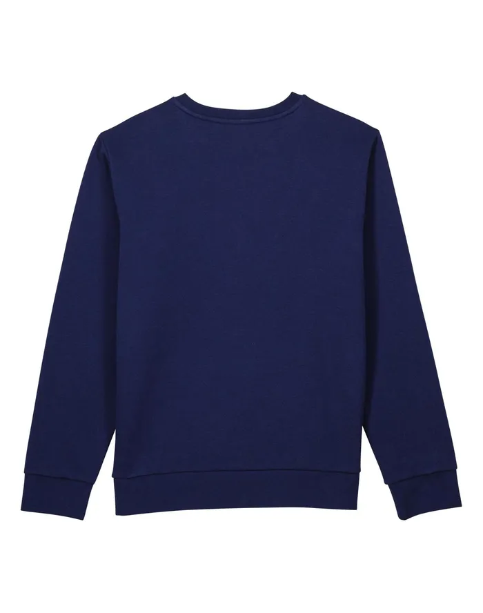 Big Kids Powerblend Crew Classic Script Logo Athletic Navy Kids Champion Hoodies and Sweatshirts