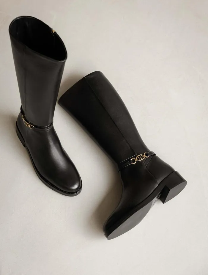 Bobbies Knee High Boots Bianca Passion Black 8211 Women