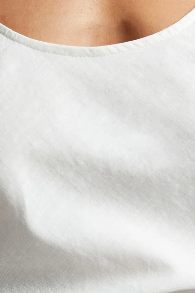 Bonnie Top 8211 Tie Strap Scoop Neck Cami In White Women Showpo Tops