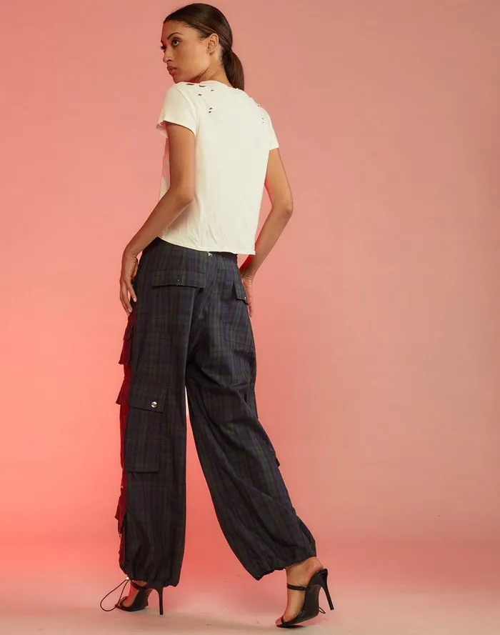 Bottoms Women Cynthia Rowley Plaid Cargo Pants