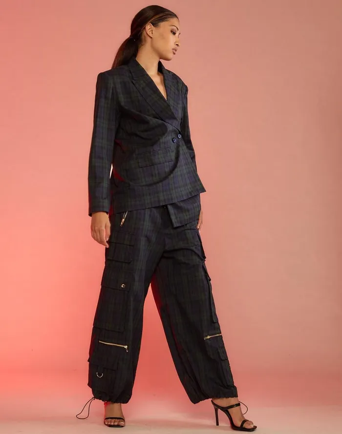 Bottoms Women Cynthia Rowley Plaid Cargo Pants