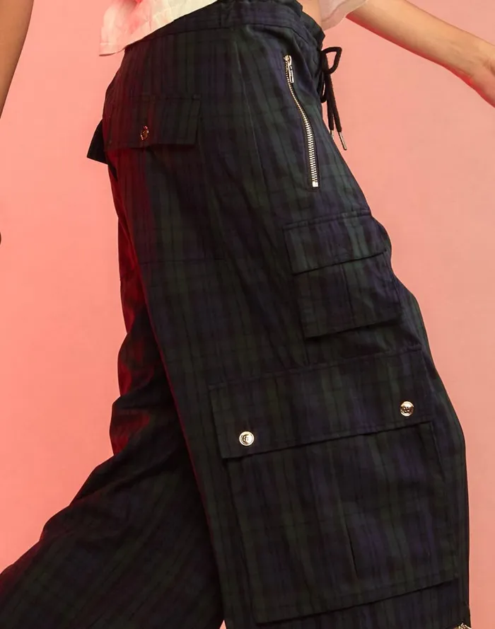 Bottoms Women Cynthia Rowley Plaid Cargo Pants