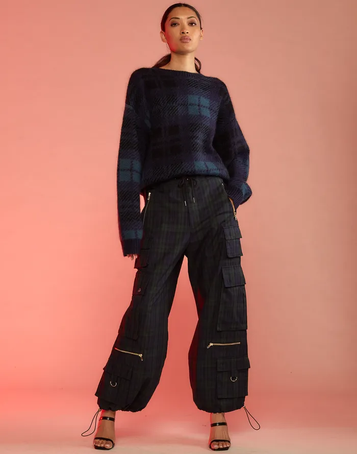 Bottoms Women Cynthia Rowley Plaid Cargo Pants