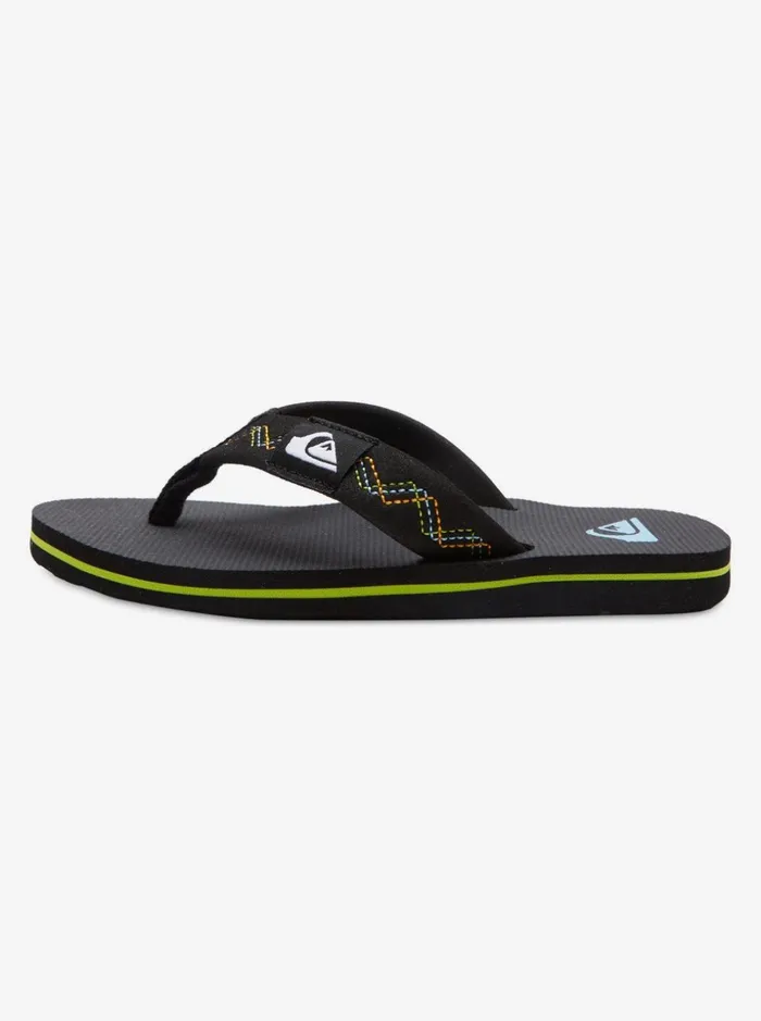 Boys Quiksilver Sandals Boy039s 816 Molokai Stitchy Sandals Blackblackgreen Boys Quiksilver Sandals Boy039s 816 Molokai Stitchy Sandals Blackblackgreen