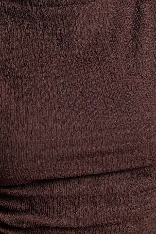 Brionne Top 8211 High Neck Cap Sleeve Top In Dark Oak Women Showpo Curve Clothes