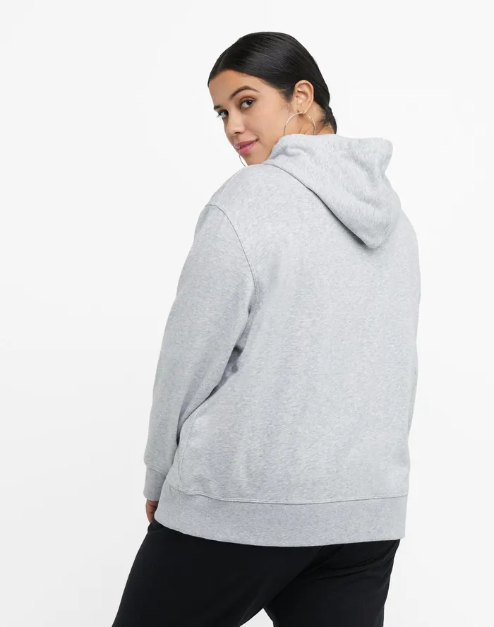 Campus French Terry Sweatshirt Script Logo Plus Size Oxford Grey Women Champion Jackets