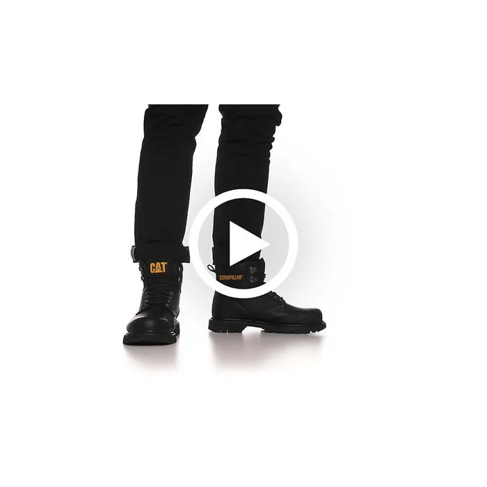 Cat Footwear Boots Men039s Second Shift Work Boot Black 8211 Men