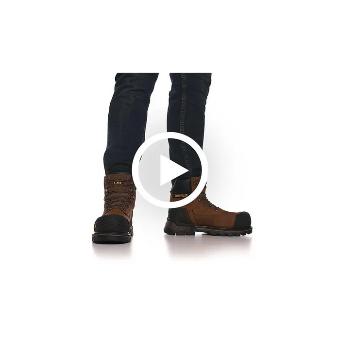 Cat Footwear Composite Toe Men039s Excavator XL 6034 Waterproof Composite Toe Work Boot Dark Brown 8211 Men