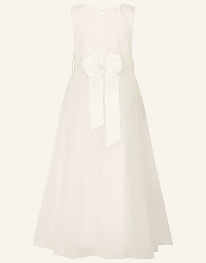 Children Alice Lace Bodice Tulle Maxi Dress Ivory Monsoon Dresses