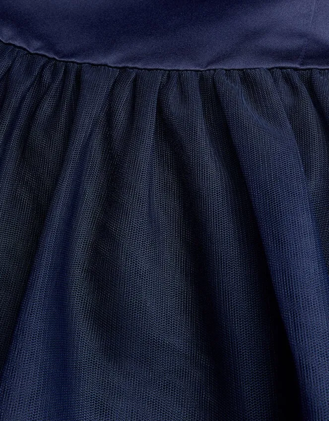 Children Bow Tulle Bridesmaid Dress Blue Monsoon Dresses