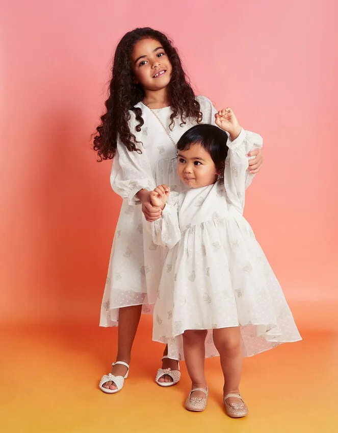 Children Butterfly Tunic Dress Cream Monsoon Dresses