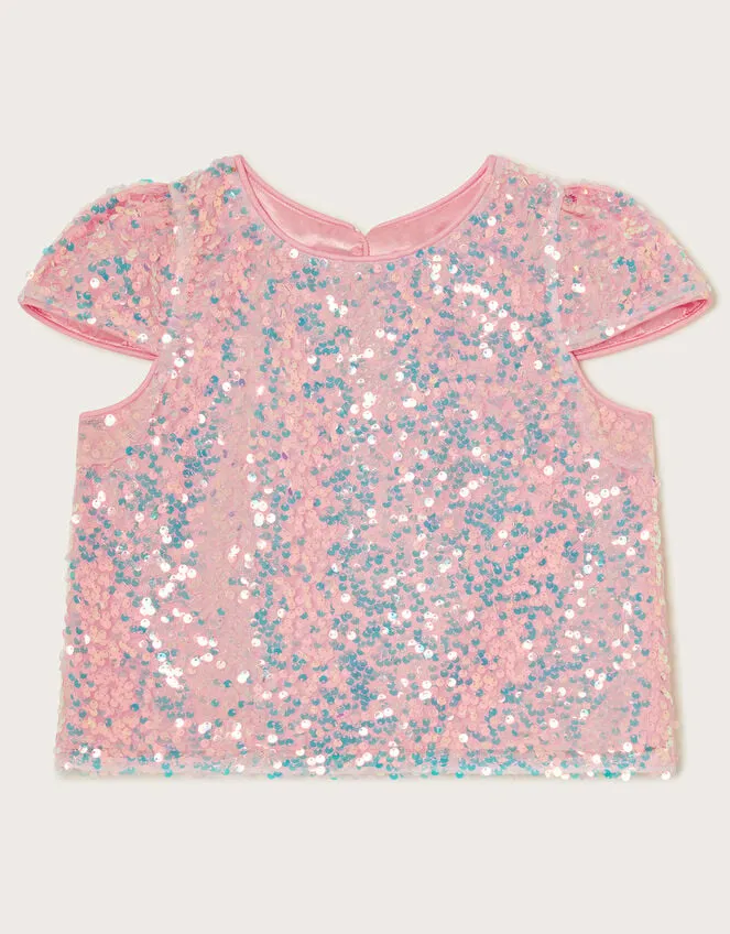 Children Coco Sequin Top Multi Monsoon Partywear