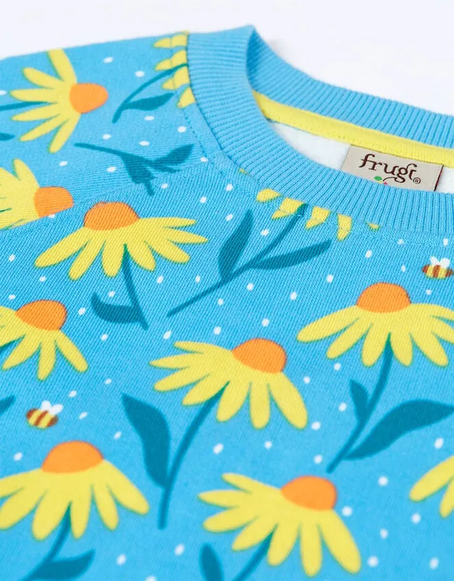 Children Frugi Floral Print Jumper Blue Monsoon Knitwear and Cardigans