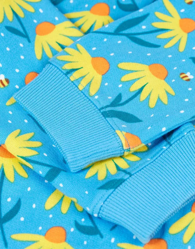 Children Frugi Floral Print Jumper Blue Monsoon Knitwear and Cardigans