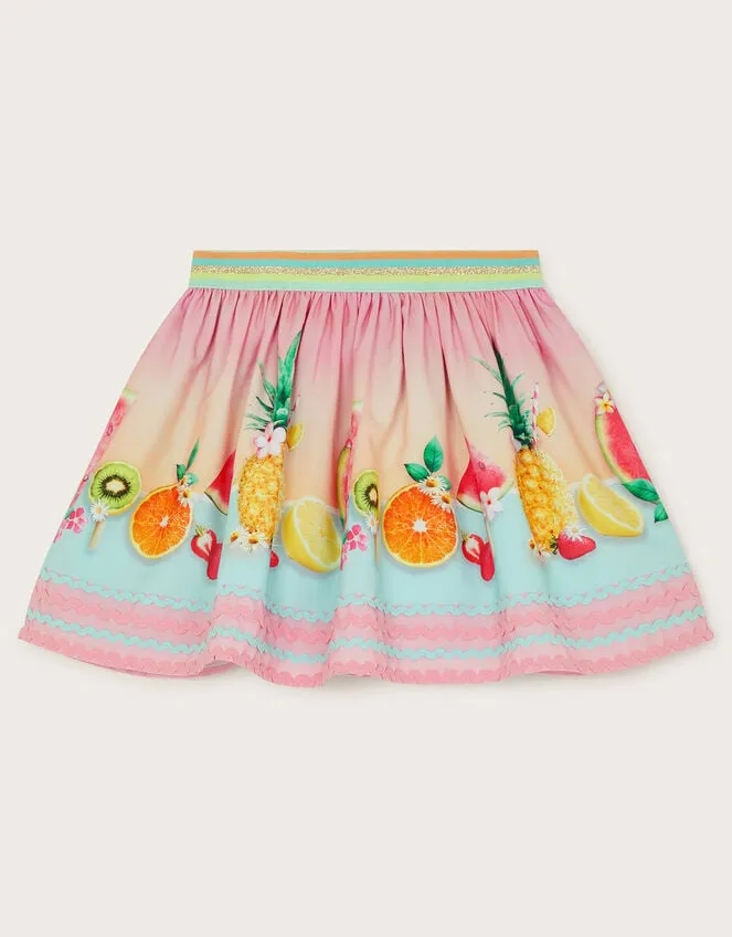 Children Fruit Embroidered Ombre Skirt Orange Monsoon Skirts