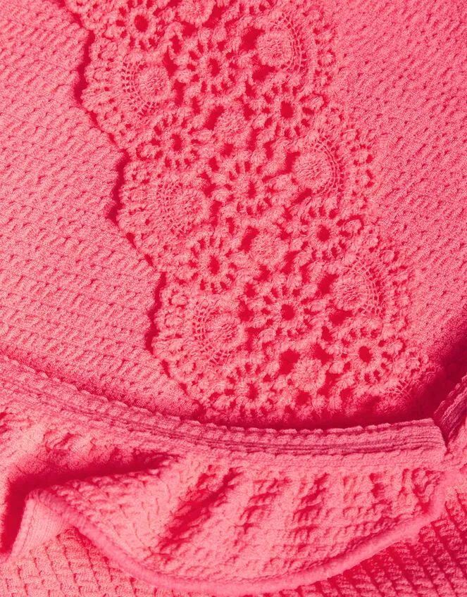 Children Texture Crochet Bikini Set Orange Monsoon Beachwear and Swimwear