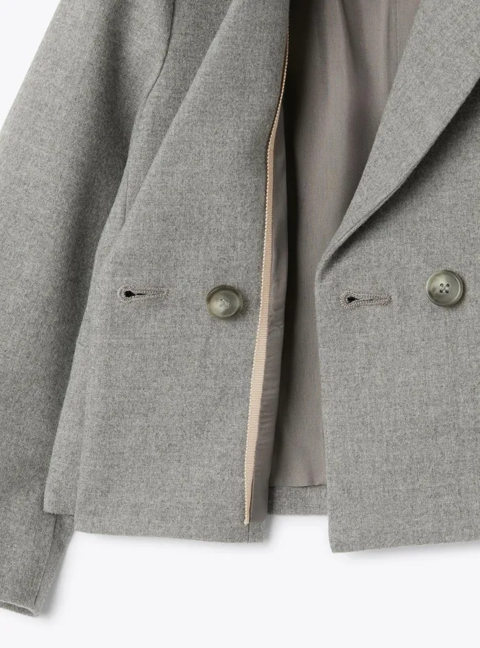 Coats And Jackets Girl 216 Il Gufo Doublebreasted Blazer In Technowool