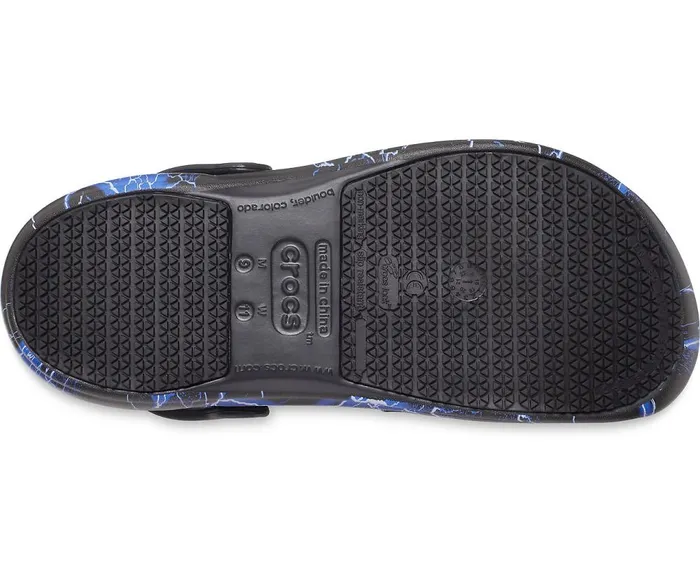 Crocs Bistro Graphic Clog Black Lightning Bolts WomensMens Clogs