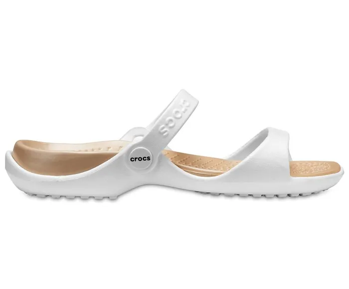 Crocs Cleo Sandal Oyster Gold Womens Sandals