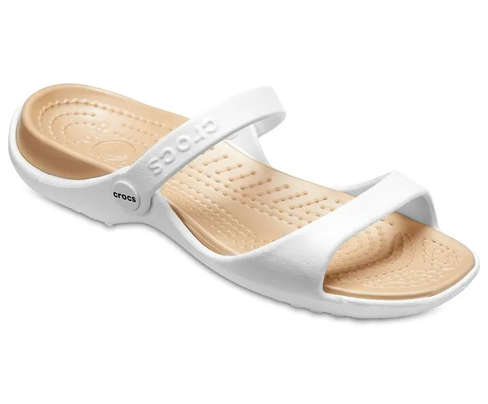 Crocs Cleo Sandal Oyster Gold Womens Sandals