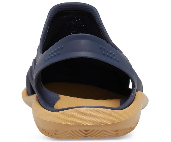 Crocs Swiftwater Mesh Wave Navy Tan Mens Sandals