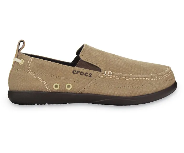 Crocs Walu SlipOn Khaki Espresso Mens Loafers