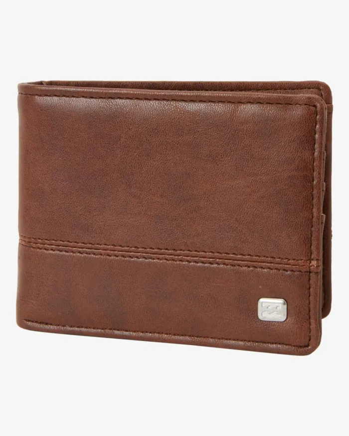Dimension Faux Leather BiFold Wallet Java Grain Men Billabong Belts