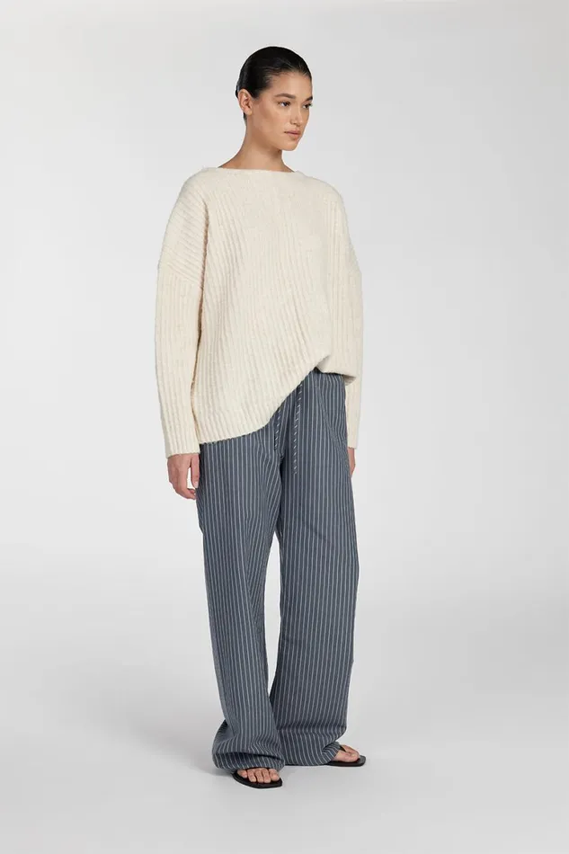 DISSH Pants MASON SLATE STRIPE DRAWSTRING PANT 8211 Women