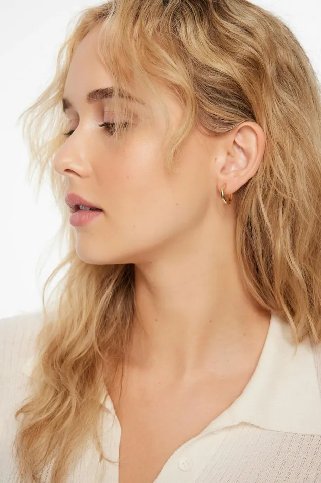 Dynamite Earrings Women 3Pack Trio Hoop Earrings Yellow
