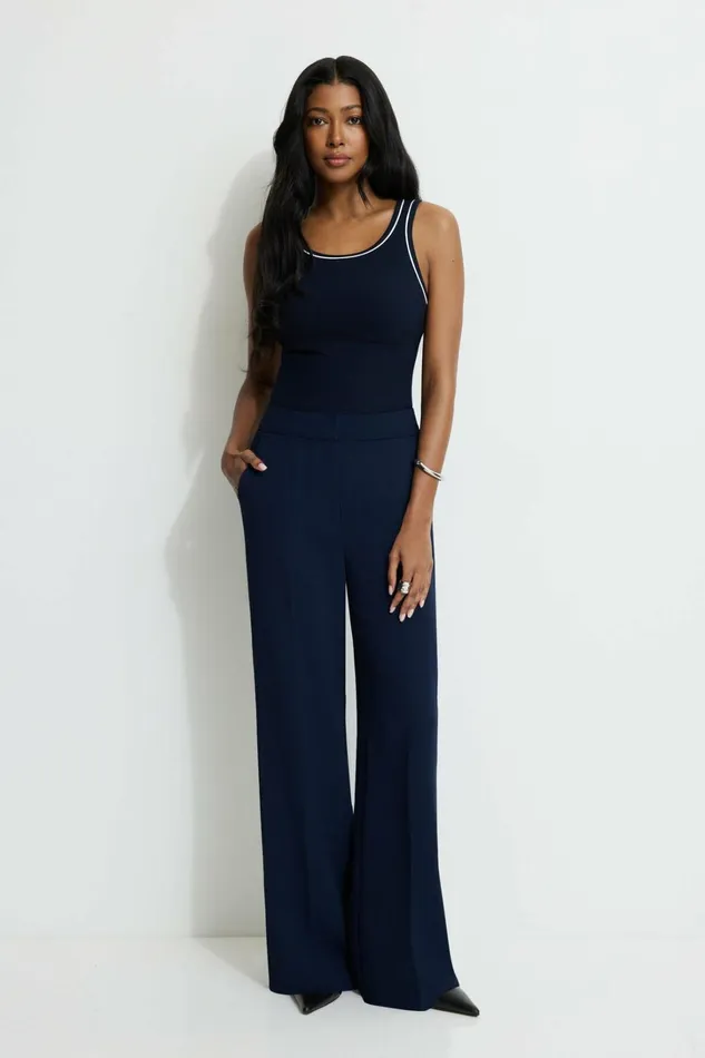 Dynamite Pants Women Yasmin Airflow Straight Leg Pants Blue