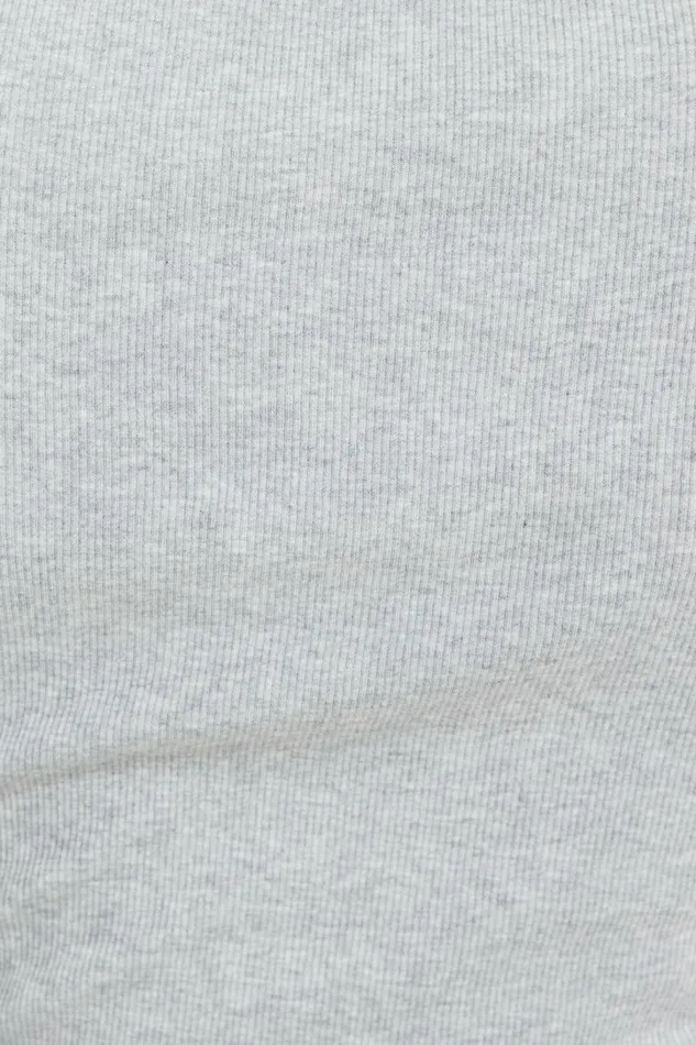 Dynamite Tops Women Olive Ribbed Hip T Shirt Gray