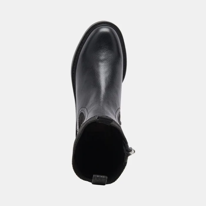 Elyse H2O Wide Boots Black Leather Women Dolce Vita Boots and Booties