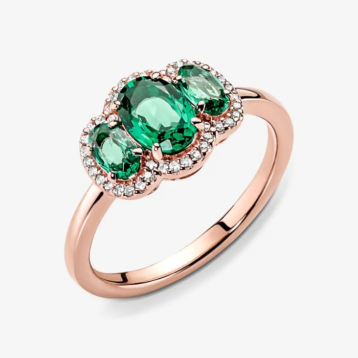 Engagement Rings Women Pandora Three Stone Vintage Ring