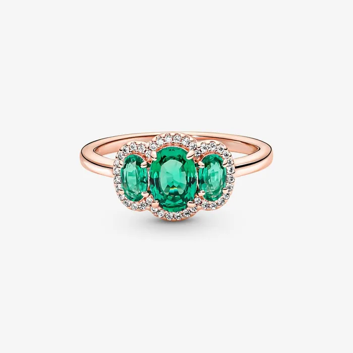 Engagement Rings Women Pandora Three Stone Vintage Ring