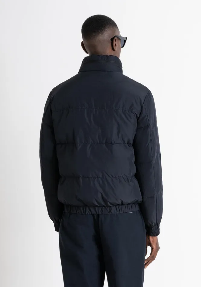 Field Jackets And Coats Men Antony Morato Blue Regular Fit Down Jacket With Dupont Sorona Synthetic Padding And Logo Blue Ink